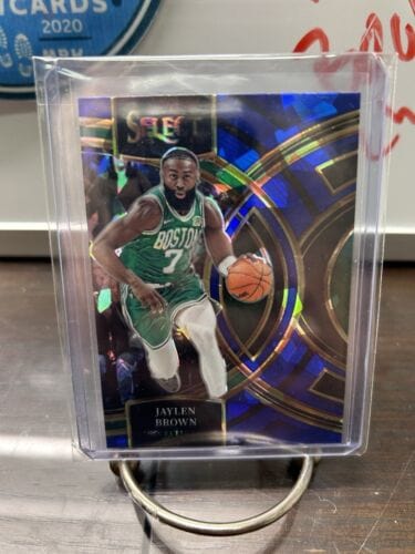 Cheap Sneaks Footwear/Sports Cards Basketball Card Jaylen Brown 2023-24 Select #179 Premier Blue Cracked Ice “Prizm”B