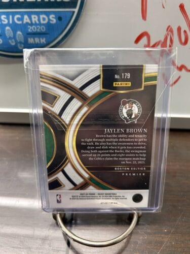 Cheap Sneaks Footwear/Sports Cards Basketball Card Jaylen Brown 2023-24 Select #179 Premier Blue Cracked Ice “Prizm”B