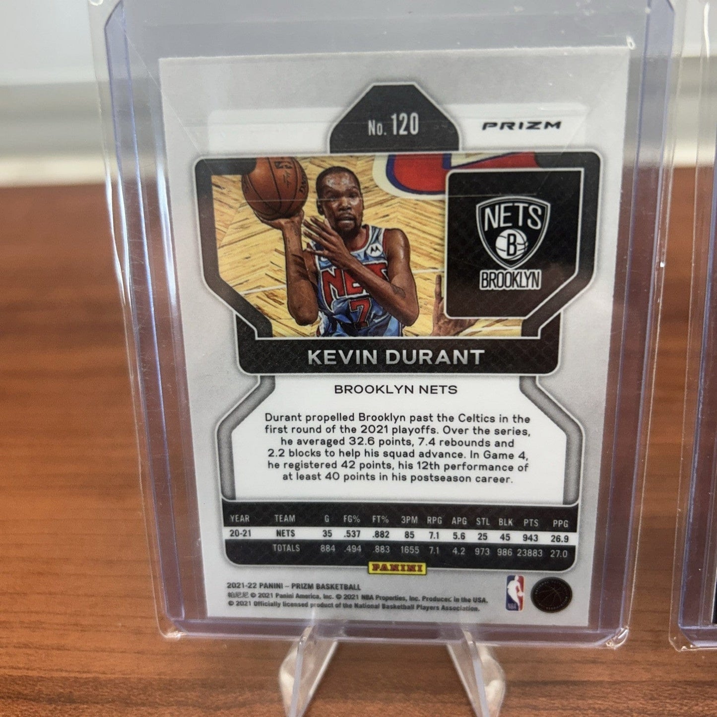 Cheap Sneaks Footwear/Sports Cards Basketball Card Kevin Durant 2021-22 Panini Prizm - Green Prizm #120 + Bonus Card