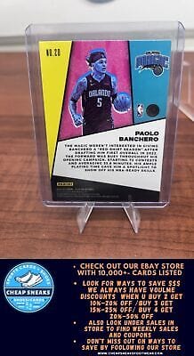 Cheap Sneaks Footwear/Sports Cards Basketball Card Paolo Banchero 2022-23 Panini Flux Flux Appeal #20 Orlando Magic