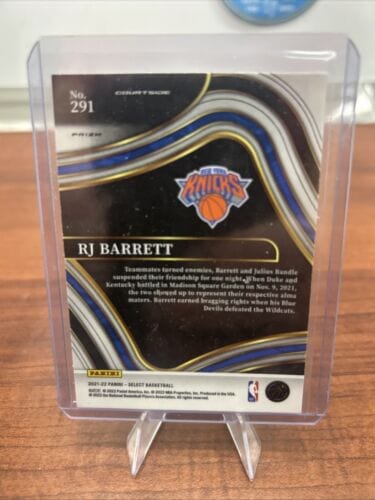 Cheap Sneaks Footwear/Sports Cards Basketball Card RJ Barrett 2021-22 Panini Select #291 Blue Shimmer Prizms Courtside