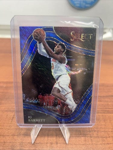 Cheap Sneaks Footwear/Sports Cards Basketball Card RJ Barrett 2021-22 Panini Select #291 Blue Shimmer Prizms Courtside