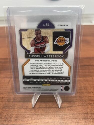 Cheap Sneaks Footwear/Sports Cards Basketball Card Russell Westbrook 2021 Panini Prizm Green Prizm Los Angeles Lakers #55