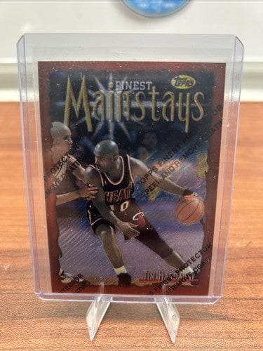 Cheap Sneaks Footwear/Sports Cards Basketball Card TIM HARDAWAY 1996-97 Topps Finest MAINSTAYS REFRACTOR #215 Heat (W/ Co