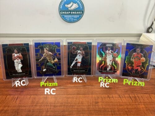 Cheap Sneaks Footwear/Sports Cards Basketball Card Toronto Raptor 5 Card NBA Lot Scottie Barnes RC 22 Panini Select, Grad
