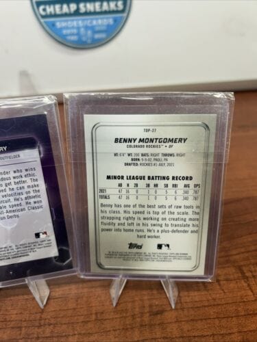 Cheap Sneaks Footwear/Sports Cards Benny Montgomery 2022 Bowman Platinum Precious Elements+ Prospect Card