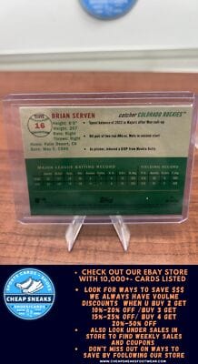 Cheap Sneaks Footwear/Sports Cards Brian Serven RC 2023 Topps Chrome Platinum Anniversary #16 Colorado Ro