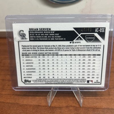Cheap Sneaks Footwear/Sports Cards Brian Serven RC 2023 Topps Chrome Update #AC-BSE Auto Gold Wave Refrac