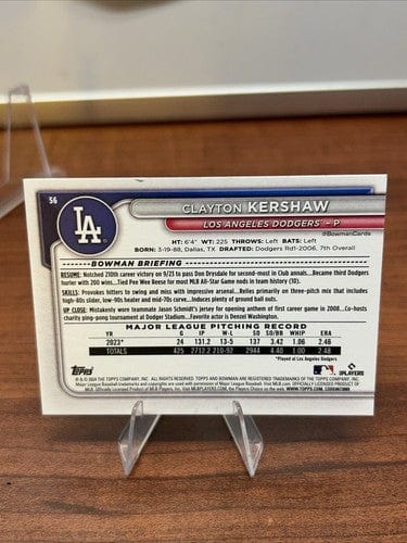Cheap Sneaks Footwear/Sports Cards Clayton Kershaw 2024 Bowman Card #56