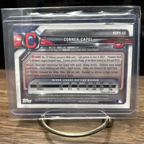 Cheap Sneaks Footwear/Sports Cards CONNER CAPEL 2018 BOWMAN CHROME ON CARD AUTO PROSPECT