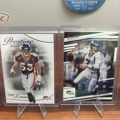 Cheap Sneaks Footwear/Sports Cards Denver Broncos Lot of 5 Bill Romanowski 23 Prestige,J Elway, Atwater,J