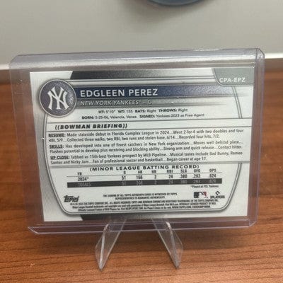 Cheap Sneaks Footwear/Sports Cards EDGLEEN PEREZ 2025 Bowman - 1st Bowman Chrome Blue X-Fractor Auto /150
