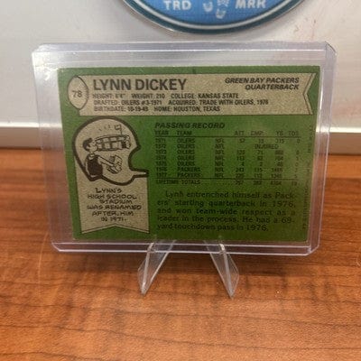 Cheap Sneaks Footwear/Sports Cards Football Card 1978 Topps - Lynn Dickey - #78 - Green Bay Packers