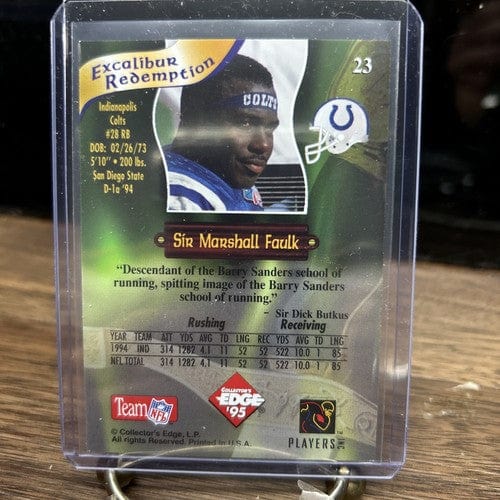 Cheap Sneaks Footwear/Sports Cards Football Card 1995 Excalibur Rookie Roundtable Redemption Gold #25 Marshall Faulk Co
