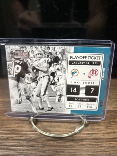 Cheap Sneaks Footwear/Sports Cards Football Card 2021 Contenders Playoff Ticket Suber Bowl VII Dolphins/Redskins Bob Gr