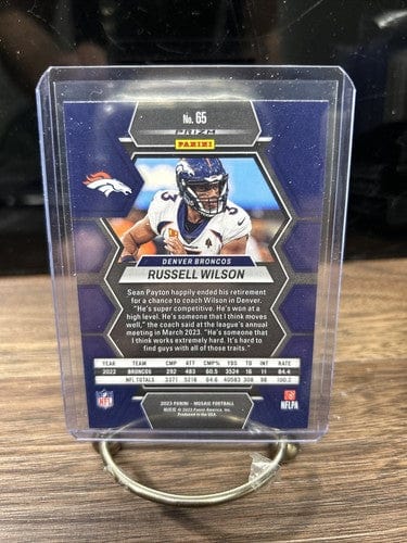 Cheap Sneaks Footwear/Sports Cards Football Card 2022 Panini Mosaic Russell Wilson Denver Broncos #65 Camo Pink Prizm