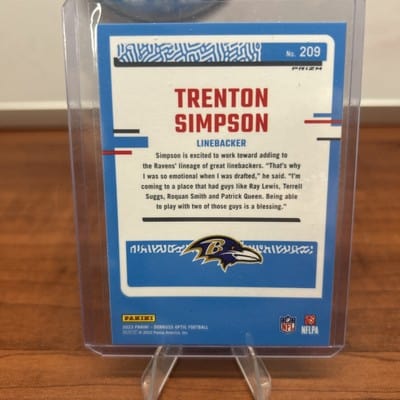 Cheap Sneaks Footwear/Sports Cards Football Card 2023 Donruss Optic Football Trenton Simpson Rated Rookie Purple Shock