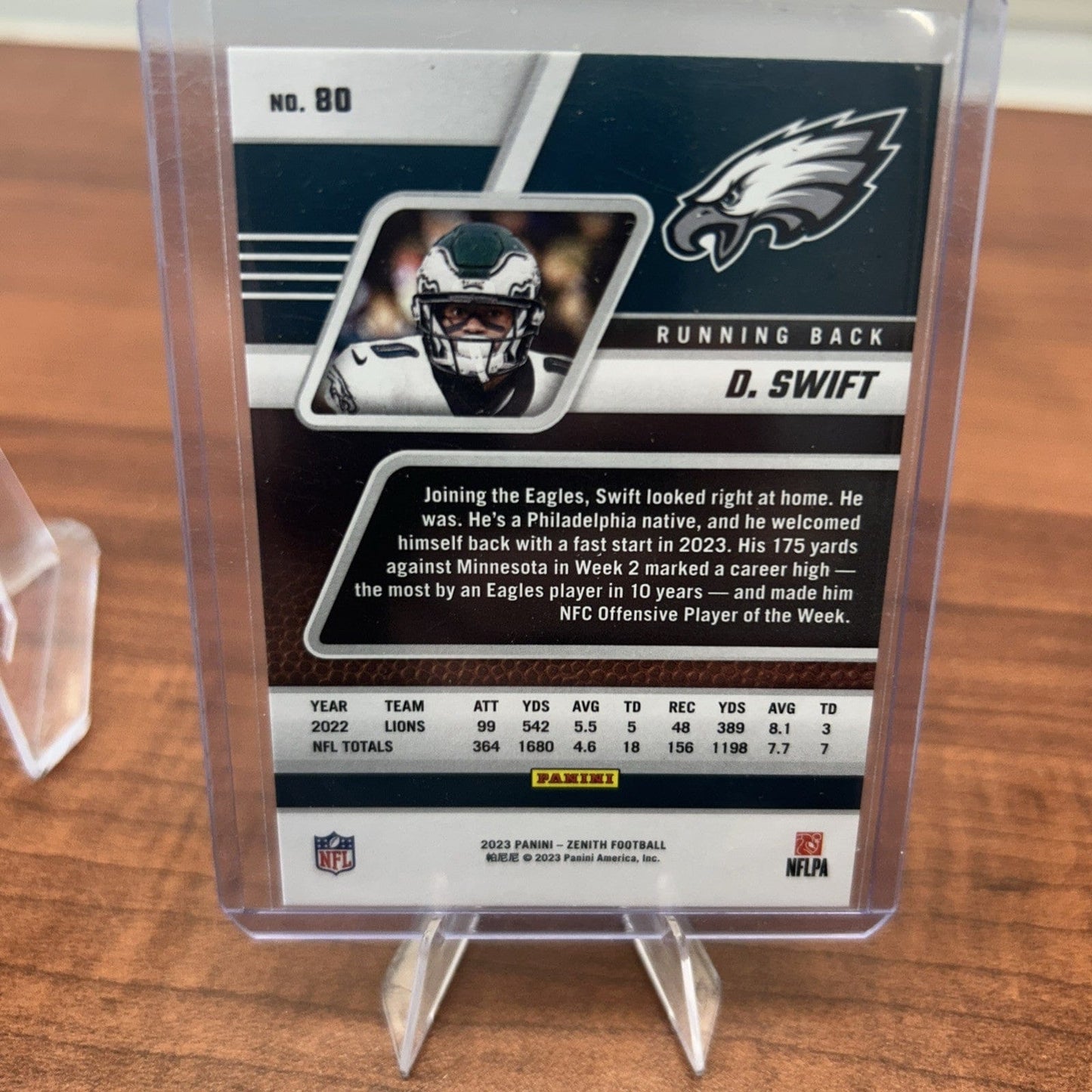 Cheap Sneaks Footwear/Sports Cards Football Card 2023 Zenith D'andre Swift Red Zone Parallel SP #80 Eagles Bears