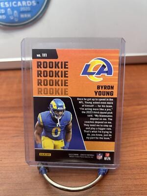 Cheap Sneaks Footwear/Sports Cards Football Card Byron Young 2023 Panini Zenith Red Zone #111 Los Angeles Rams