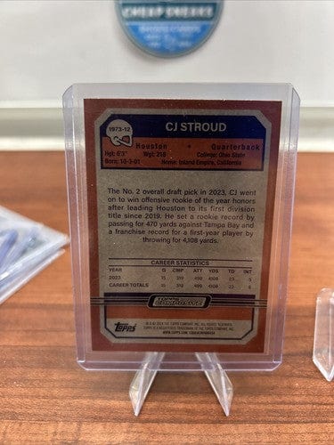 Cheap Sneaks Footwear/Sports Cards Football Card CJ STROUD RC 2023 Topps Composite Football 1973 Throwback Texans + 3 B