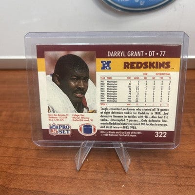 Cheap Sneaks Footwear/Sports Cards Football Card Darryl Grant 1990 Pro Set #322 Washington Redskins Legend Jersey Manle