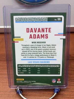 Cheap Sneaks Footwear/Sports Cards Football Card Davante Adams 2023 Donruss Optic #96 Las Vegas Raiders