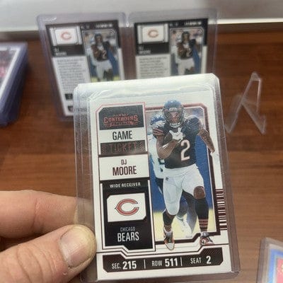 Cheap Sneaks Footwear/Sports Cards Football Card DJ Moore 2023 Panini Contenders Season Ticket#18 Gold, Red Parallel +
