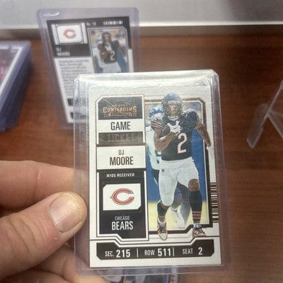 Cheap Sneaks Footwear/Sports Cards Football Card DJ Moore 2023 Panini Contenders Season Ticket#18 Gold, Red Parallel +