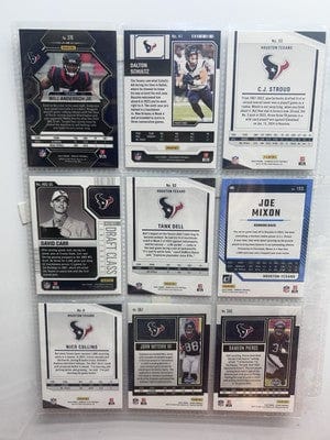 Cheap Sneaks Footwear/Sports Cards Football Card Houston Texans Football Lot (11) CJ Stroud ,Tank Dell 2024 Donruss El