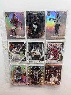 Cheap Sneaks Footwear/Sports Cards Football Card Houston Texans Football Lot (13) CJ Stroud ,Tank Dell 2024 Donruss El