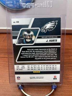 Cheap Sneaks Footwear/Sports Cards Football Card Jalen Hurts 2023 Panini Zenith Red Zone #83 Philadelphia Eagles