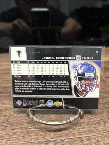 Cheap Sneaks Footwear/Sports Cards Football Card JAMAL ANDERSON 1998 UPPER DECK GAME DATED FOOTBALL CARD Atlanta Falcon