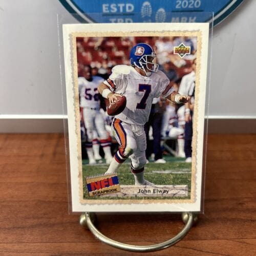 Cheap Sneaks Footwear/Sports Cards Football Card John Elway HOF Lot(2) 1992 Upper Deck Scrapbook #514,91 Pacific #115 B