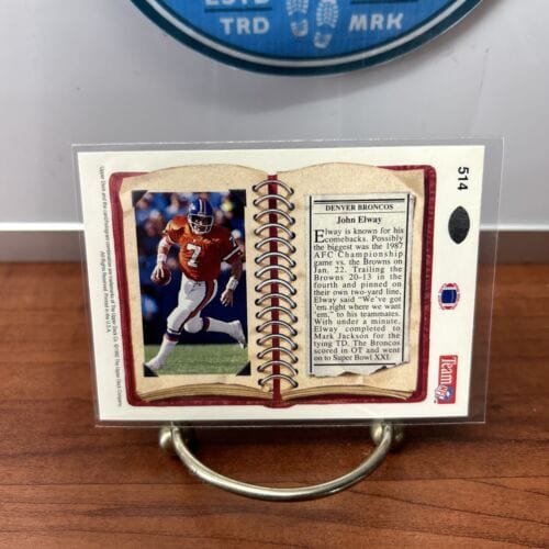Cheap Sneaks Footwear/Sports Cards Football Card John Elway HOF Lot(2) 1992 Upper Deck Scrapbook #514,91 Pacific #115 B