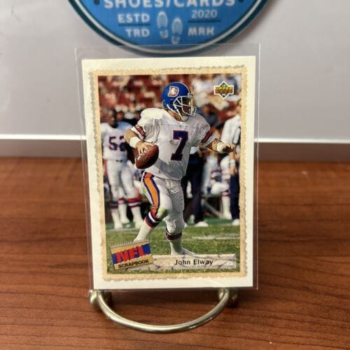 Cheap Sneaks Footwear/Sports Cards Football Card John Elway HOF Lot (4) 1992 Upper Deck,92 Pacific,91+92 Wild Card Denv