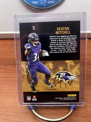 Cheap Sneaks Footwear/Sports Cards Football Card Keaton Mitchell 2023 Panini Contenders Rookie Stallions Red #11 Baltim