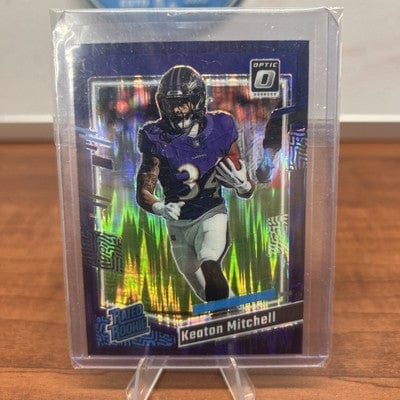 Cheap Sneaks Footwear/Sports Cards Football Card Keaton Mitchell (RC) 2023 Panini Donruss Optic - Rated Rookie Purple S