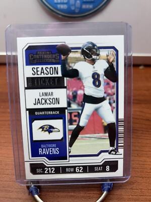Cheap Sneaks Footwear/Sports Cards Football Card Lamar Jackson 2023 Panini Contenders Season Ticket #9 Baltimore Ravens
