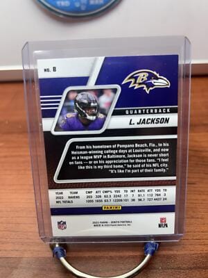 Cheap Sneaks Footwear/Sports Cards Football Card Lamar Jackson 2023 Panini Zenith #8 Baltimore Ravens