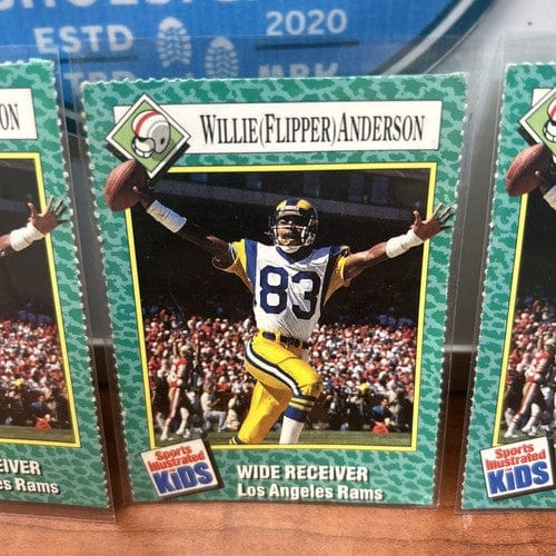 Cheap Sneaks Footwear/Sports Cards Football Card Lot(3) 1990 Sports Illustrated for Kids LA Rams WILLIE (FLIPPER) ANDER