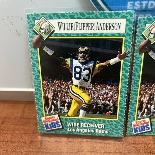Cheap Sneaks Footwear/Sports Cards Football Card Lot(3) 1990 Sports Illustrated for Kids LA Rams WILLIE (FLIPPER) ANDER