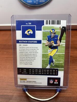 Cheap Sneaks Footwear/Sports Cards Football Card Matthew Stafford 2021 Panini Contenders #54 Los Angeles Rams