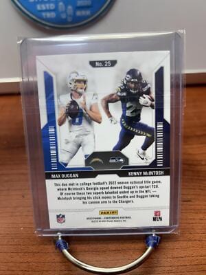 Cheap Sneaks Footwear/Sports Cards Football Card Max Duggan / Kenny McIntosh 2023 Panini Contenders Round Numbers Red #