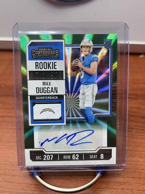 Cheap Sneaks Footwear/Sports Cards Football Card Max Duggan RC,AU 2023 Panini Contenders #224 Los Angeles Chargers