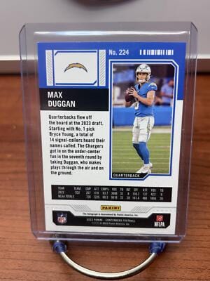 Cheap Sneaks Footwear/Sports Cards Football Card Max Duggan RC,AU 2023 Panini Contenders #224 Los Angeles Chargers