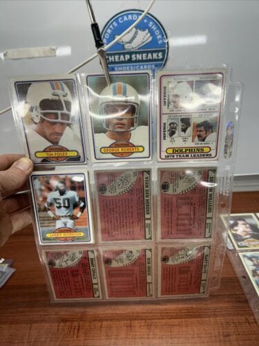 Cheap Sneaks Footwear/Sports Cards Football Card Miami Dolphins 13 Card NFL Lot 1980 Topps Football EX Bob Griese , Ga