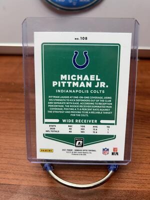 Cheap Sneaks Footwear/Sports Cards Football Card Michael Pittman Jr. 2021 Donruss Optic #108 Indianapolis Colts