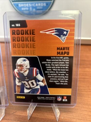 Cheap Sneaks Footwear/Sports Cards Football Card New England Patriots Rookie Lot (2) 2023 Zenith Marte Mapu, Christian