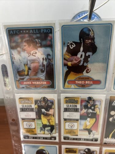 Cheap Sneaks Footwear/Sports Cards Football Card Pittsburgh Steelers 9 Card NFL Lot 2023 Optic,Zenith,Contenders 1980