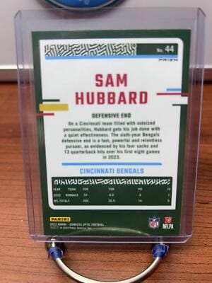 Cheap Sneaks Footwear/Sports Cards Football Card Sam Hubbard 2023 Donruss Optic Holo Prizm #44 Cincinnati Bengals